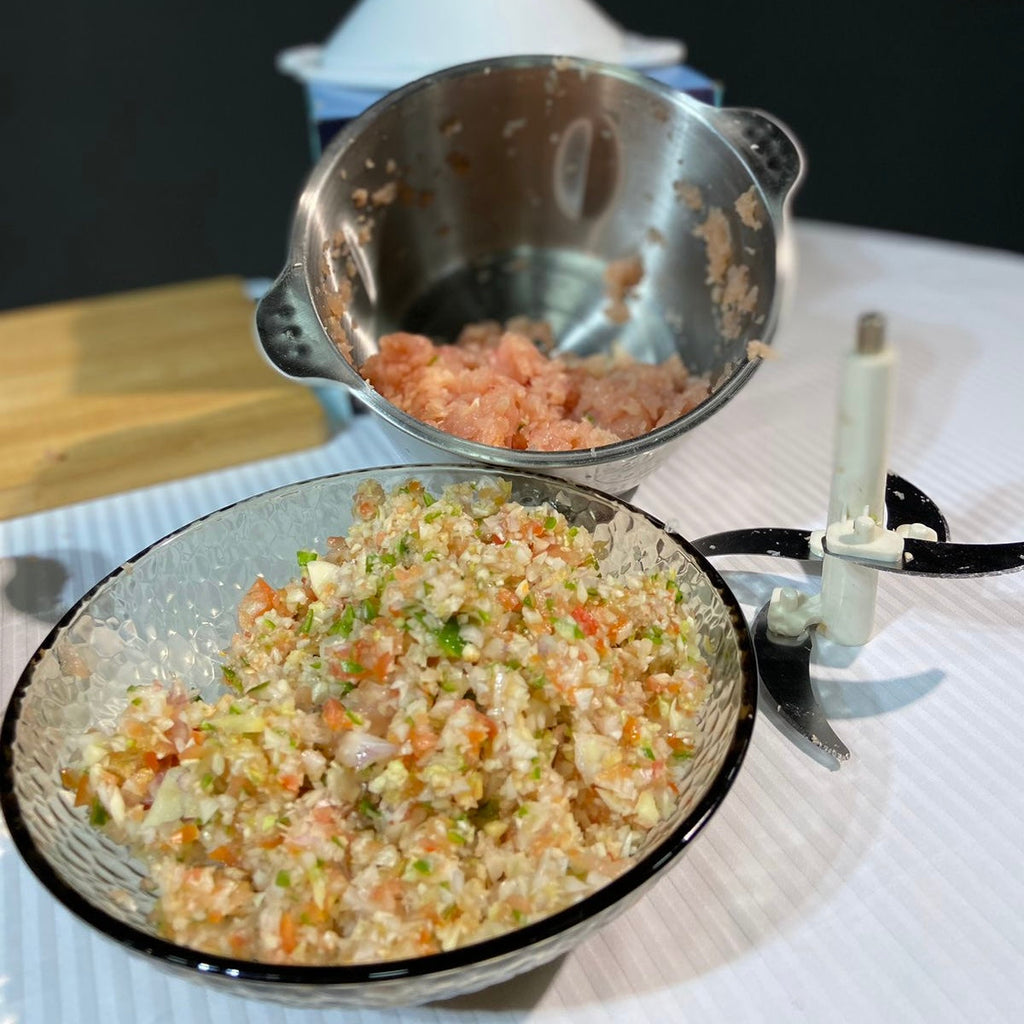Hand Pressure Vegetable Chopper Steel Bowl