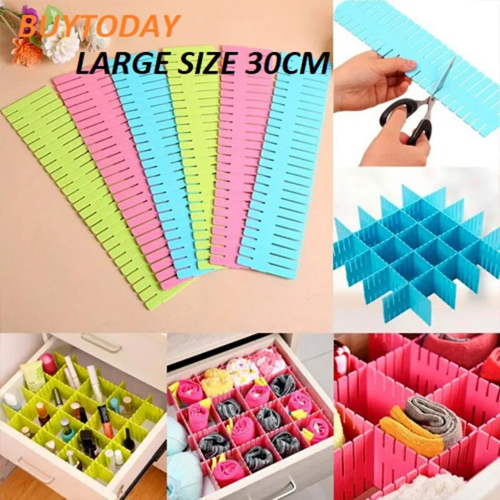 Adjustable drawer dividers organizer
